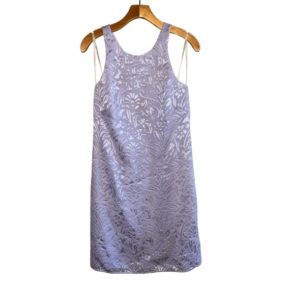 ✨Laundry by Shelli Segal | Purple Floral Cross-back Appliqué Dress - Picture 1 of 5